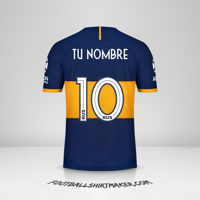 Camiseta Boca Juniors 2019/20 número 10 tu nombre