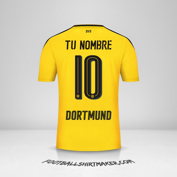 Camiseta Borussia Dortmund 2016/17 número 10 tu nombre