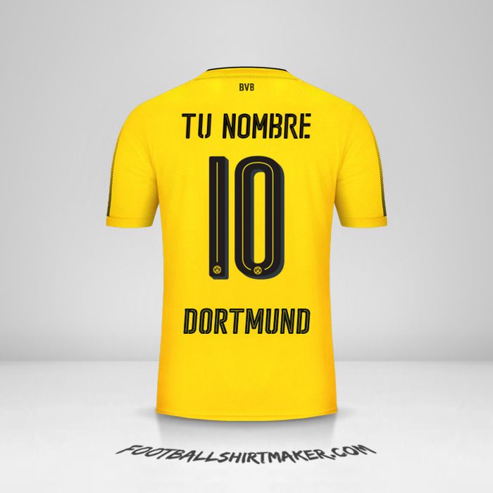 Camiseta Borussia Dortmund 2017/18 número 10 tu nombre