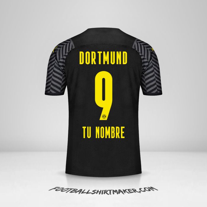 Camiseta Borussia Dortmund 2021/2022 II número 9 tu nombre