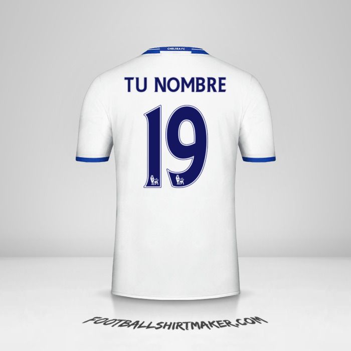 Camiseta Chelsea 2016/17 III número 19 tu nombre