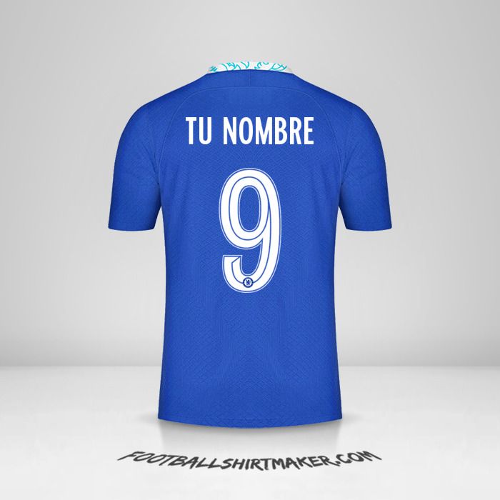 Camiseta Chelsea 2022/2023 Cup número 9 tu nombre