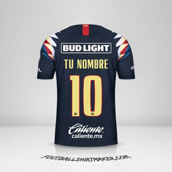 Crear Camiseta Club America 2019 20 Ii Con Tu Nombre Y Numero