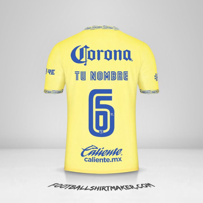 Crear camiseta Club America 2022/2023 con tu Nombre y Número