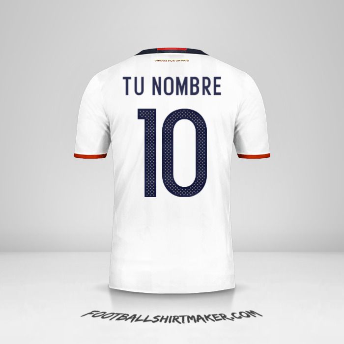 Camiseta Colombia 2016 número 10 tu nombre