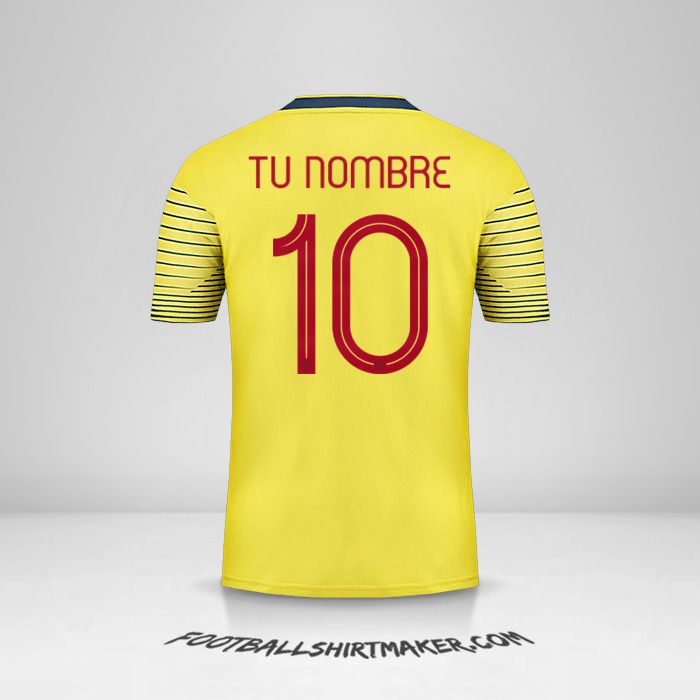 Camiseta Colombia 2019/20 número 10 tu nombre