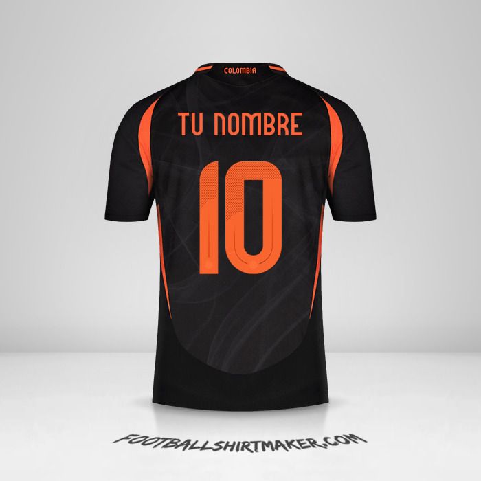Camiseta Colombia 2024 II número 10 tu nombre