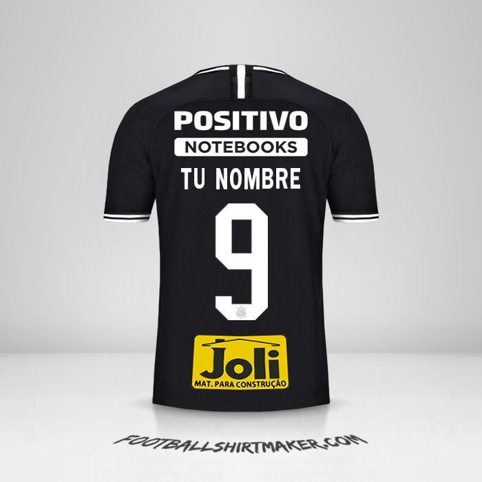 Camiseta Corinthians 2019/20 II número 9 tu nombre