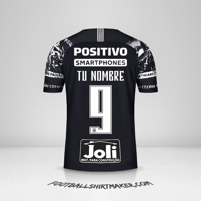 Camiseta Corinthians 2019/20 III número 9 tu nombre