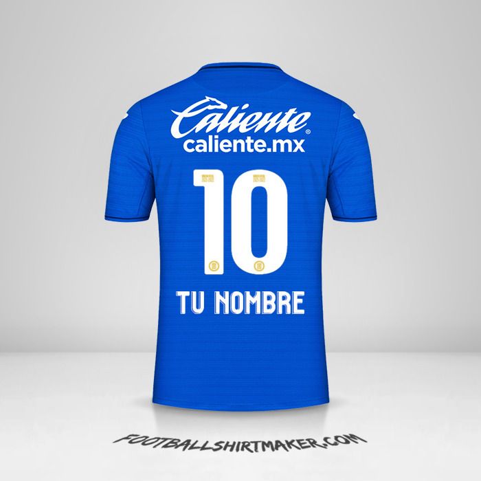Camiseta Cruz Azul 2021/2022 número 10 tu nombre