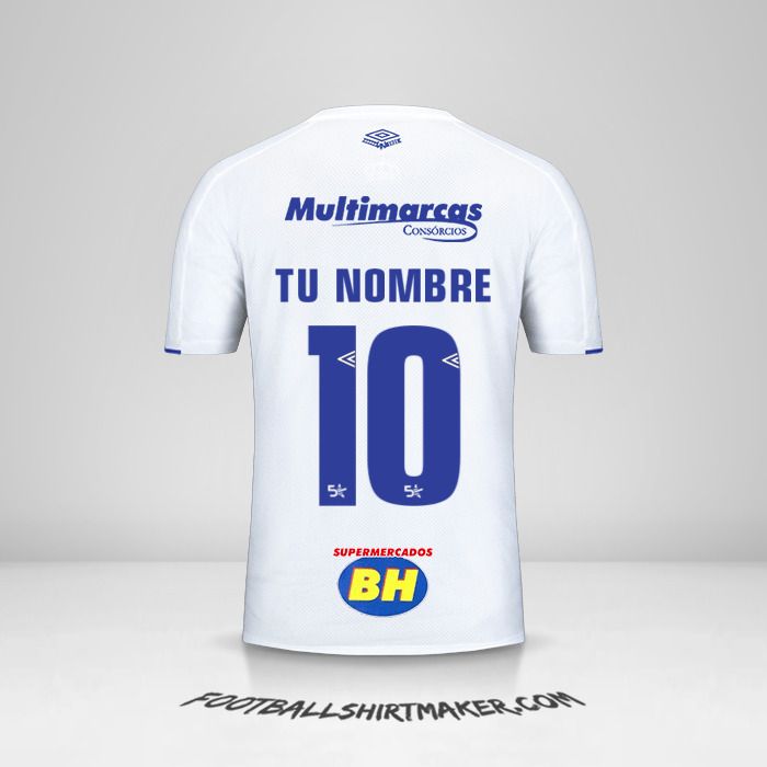 Camiseta Cruzeiro 2019/20 II número 10 tu nombre