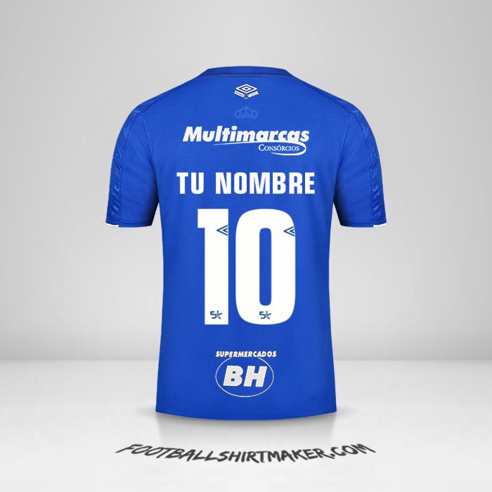 Camiseta Cruzeiro 2019/20 número 10 tu nombre