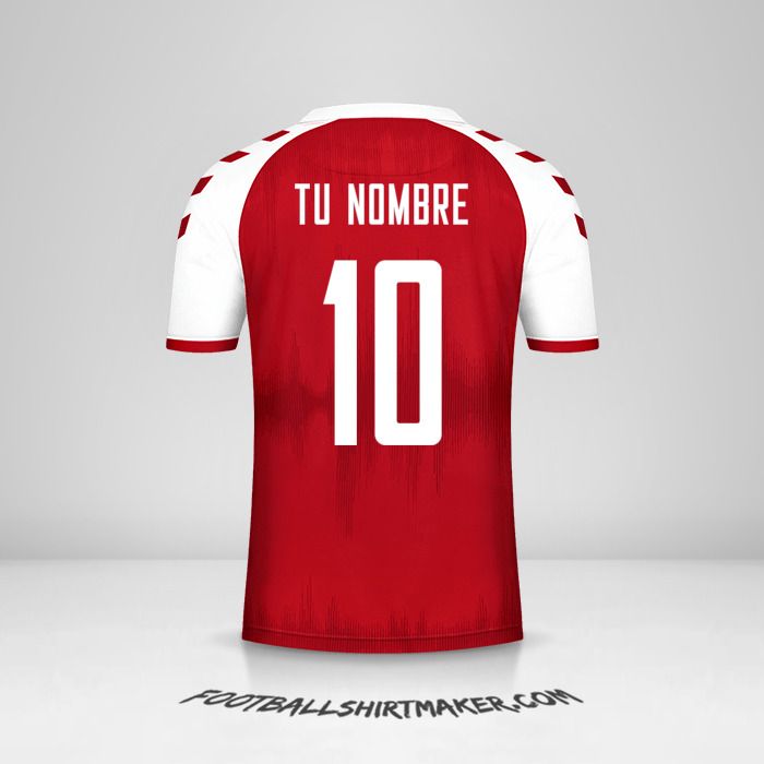 Camiseta Dinamarca 2021 número 10 tu nombre