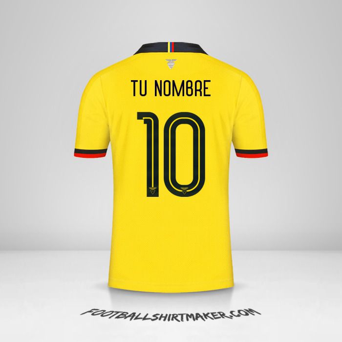 Camiseta Ecuador 2019 número 10 tu nombre
