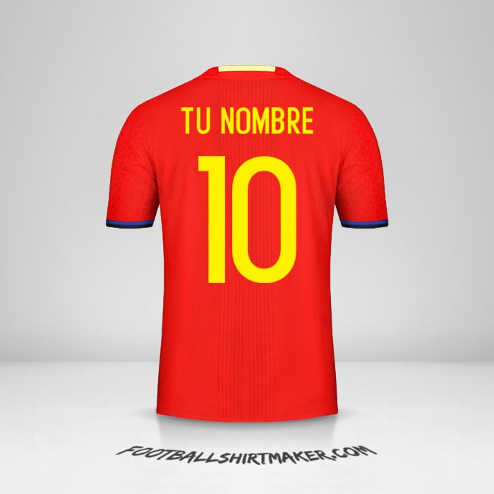 Camiseta España 2016 número 10 tu nombre