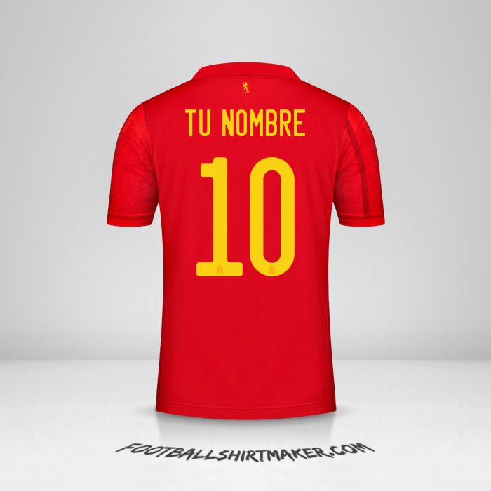Camiseta España 2020/2021 número 10 tu nombre