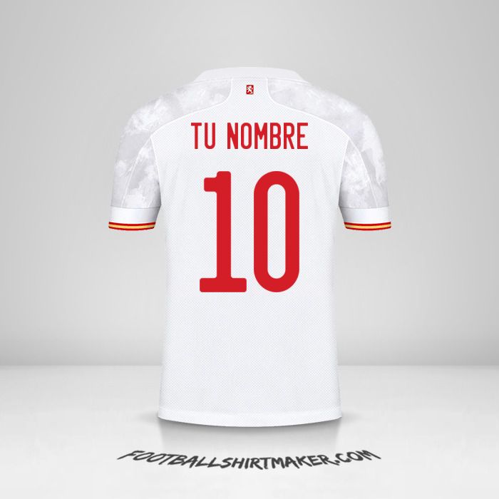 Camiseta España 2021 II número 10 tu nombre