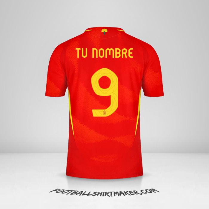 Camiseta España 2024 número 9 tu nombre