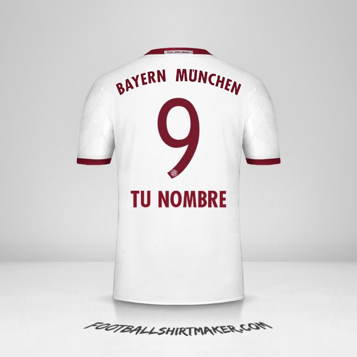 Camiseta FC Bayern Munchen 2016/17 III número 9 tu nombre