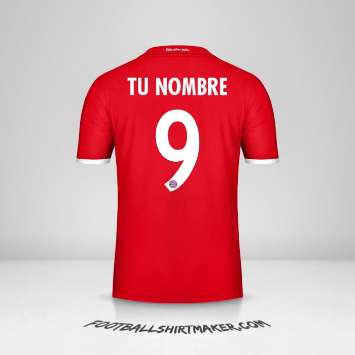 Camiseta FC Bayern Munchen 2016/17 Cup número 9 tu nombre