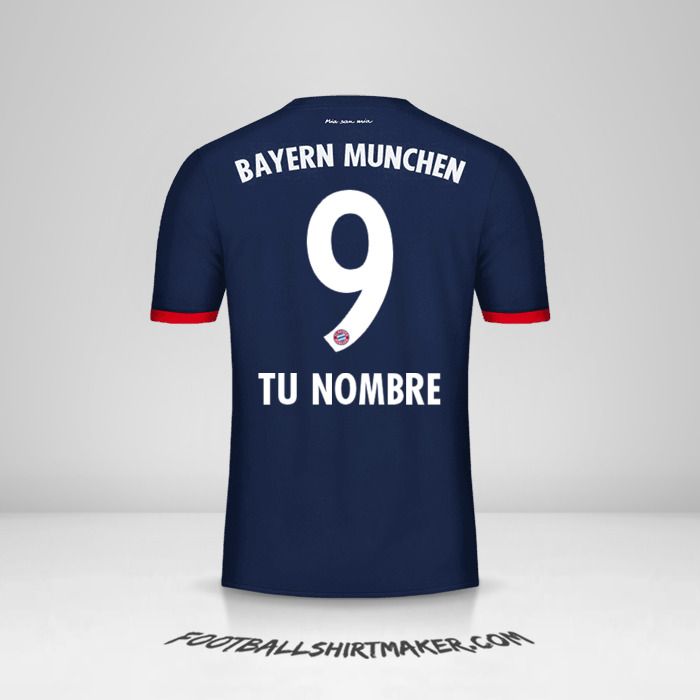 Camiseta FC Bayern Munchen 2017/18 II número 9 tu nombre