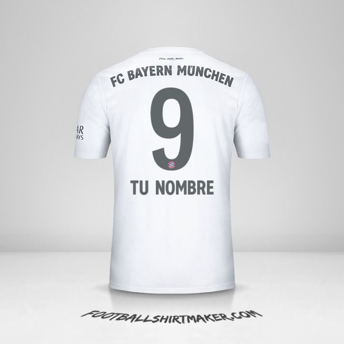 Camiseta FC Bayern Munchen 2019/20 II número 9 tu nombre