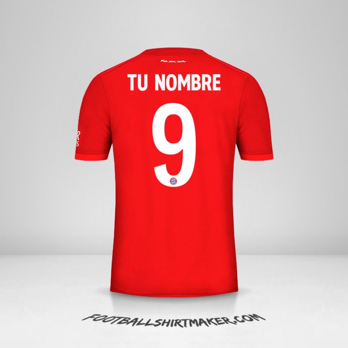 Camiseta FC Bayern Munchen 2019/20 Cup número 9 tu nombre