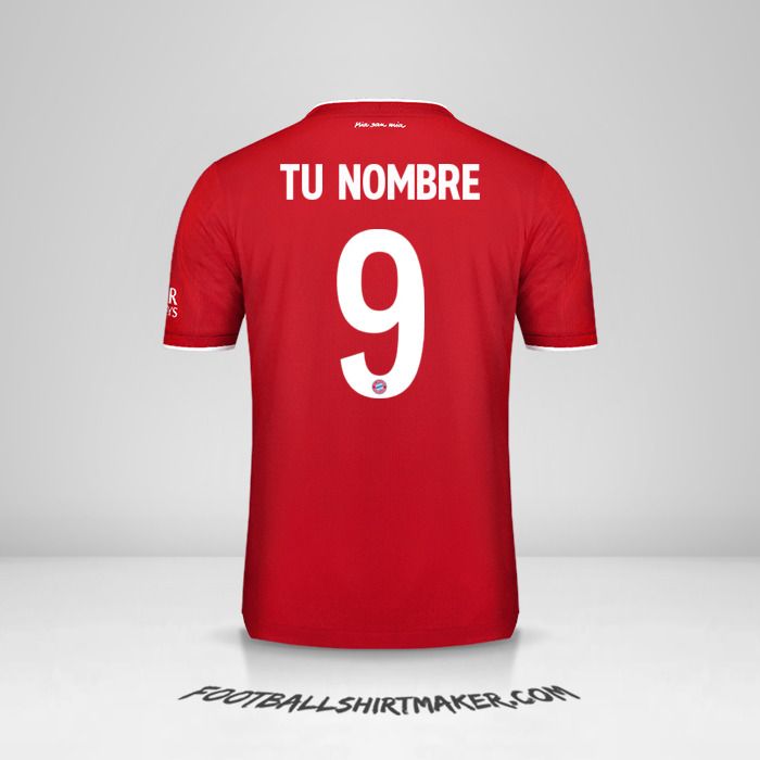 Camiseta FC Bayern Munchen 2020/21 Cup número 9 tu nombre