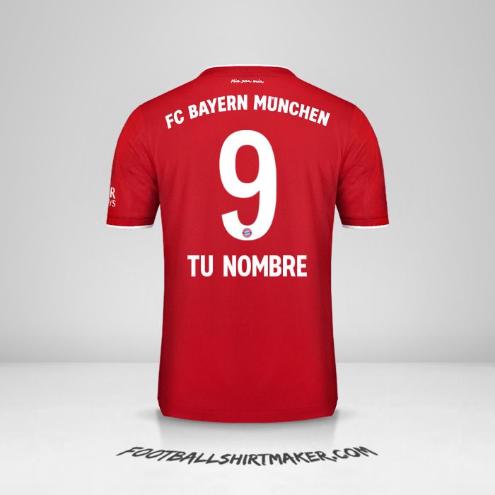 Camiseta FC Bayern Munchen 2020/21 número 9 tu nombre