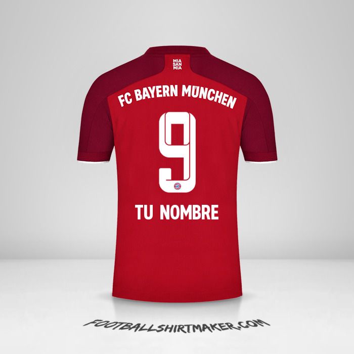 Camiseta FC Bayern Munchen 2021/2022 número 9 tu nombre