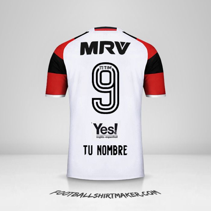 Camiseta Flamengo 2016/17 II número 9 tu nombre