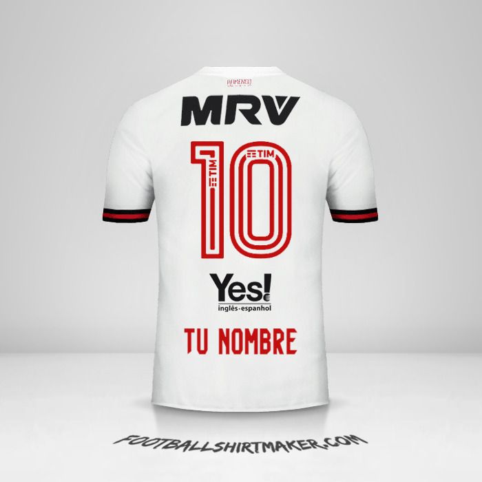Camiseta Flamengo 2017/18 II número 10 tu nombre
