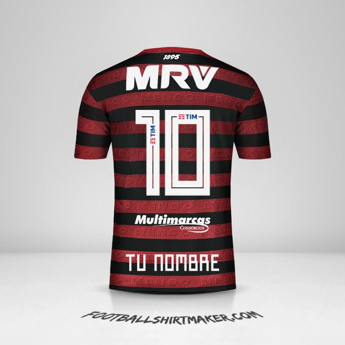 Camiseta Flamengo 2019 número 10 tu nombre