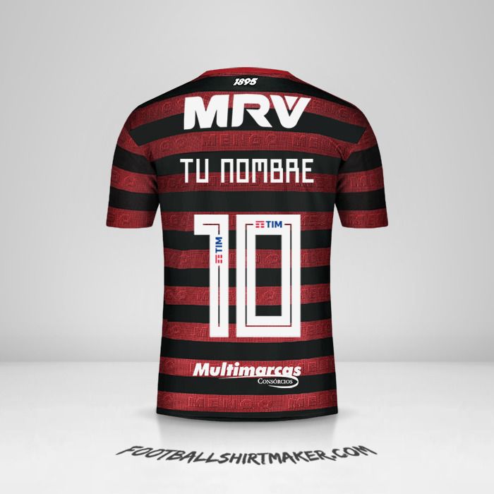 Camiseta Flamengo Libertadores 2019 número 10 tu nombre