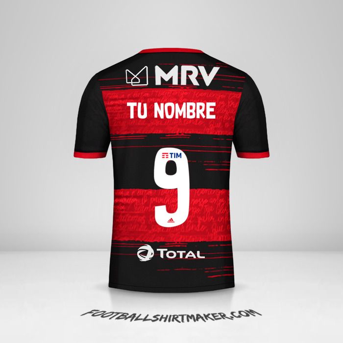Camiseta Flamengo Libertadores 2020 número 9 tu nombre