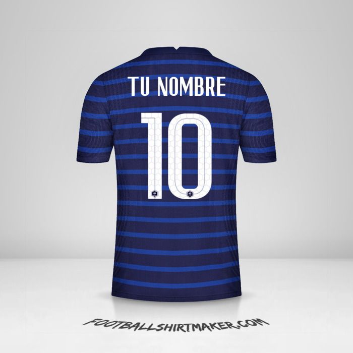 Camiseta Francia 2020/2021 número 10 tu nombre
