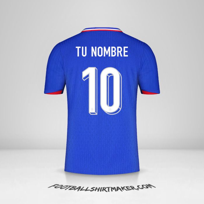 Camiseta Francia 2024 número 10 tu nombre