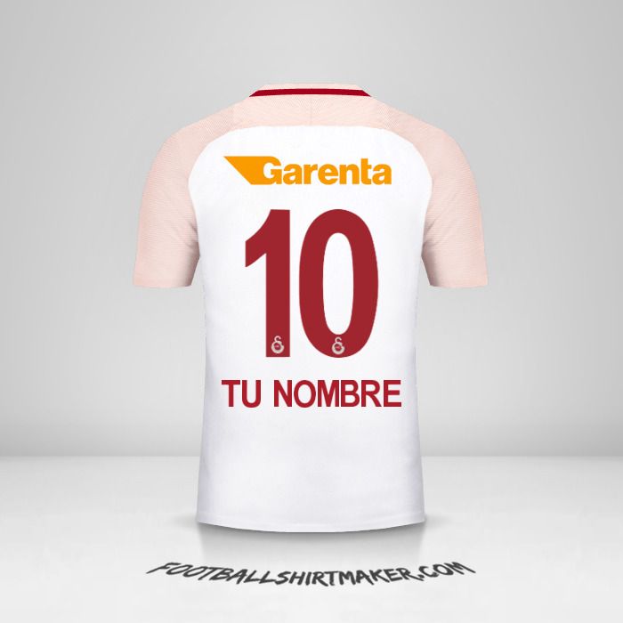 Camiseta Galatasaray SK 2017/18 II número 10 tu nombre