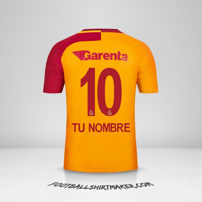 Camiseta Galatasaray SK 2017/18 número 10 tu nombre
