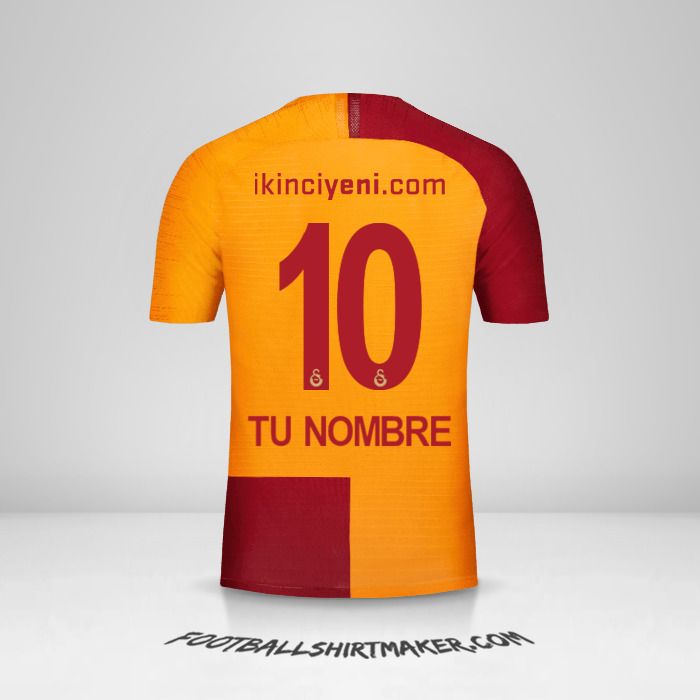 Camiseta Galatasaray SK 2018/19 número 10 tu nombre