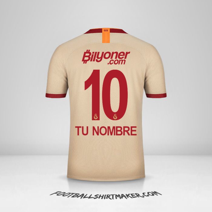 Camiseta Galatasaray SK 2019/20 II número 10 tu nombre