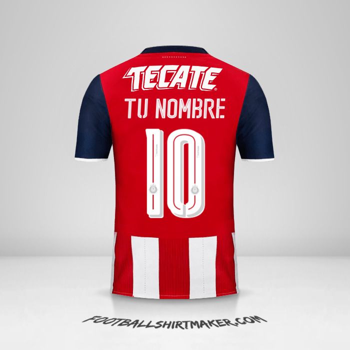 Camiseta Guadalajara 2016/17 número 10 tu nombre