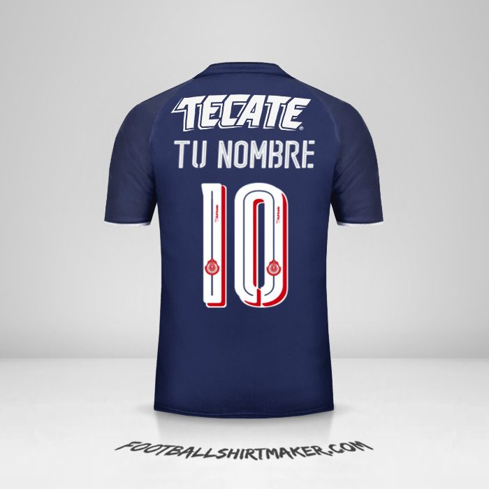 Camiseta Guadalajara 2017 III número 10 tu nombre