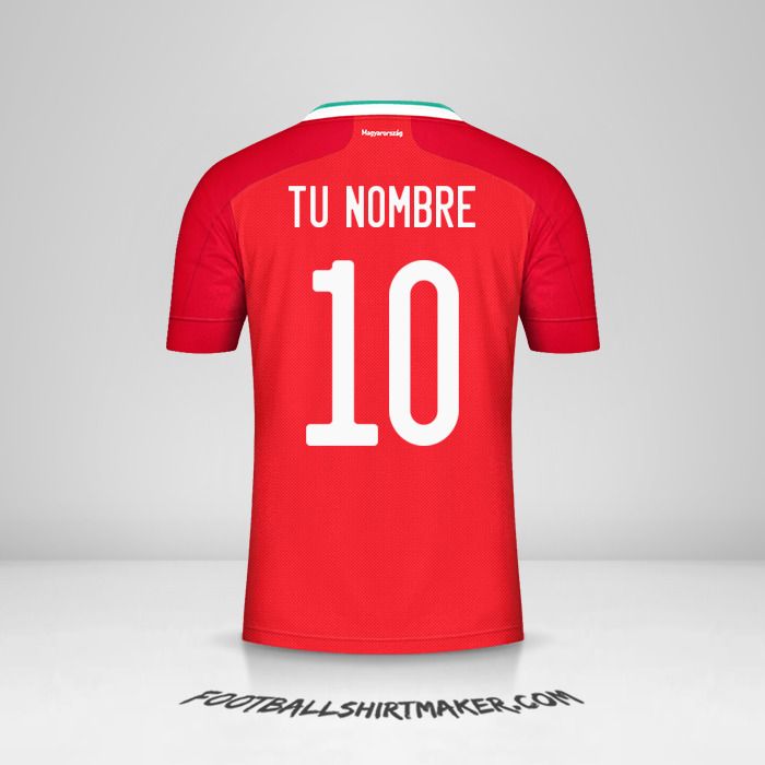 Camiseta Hungria 2020/2021 número 10 tu nombre