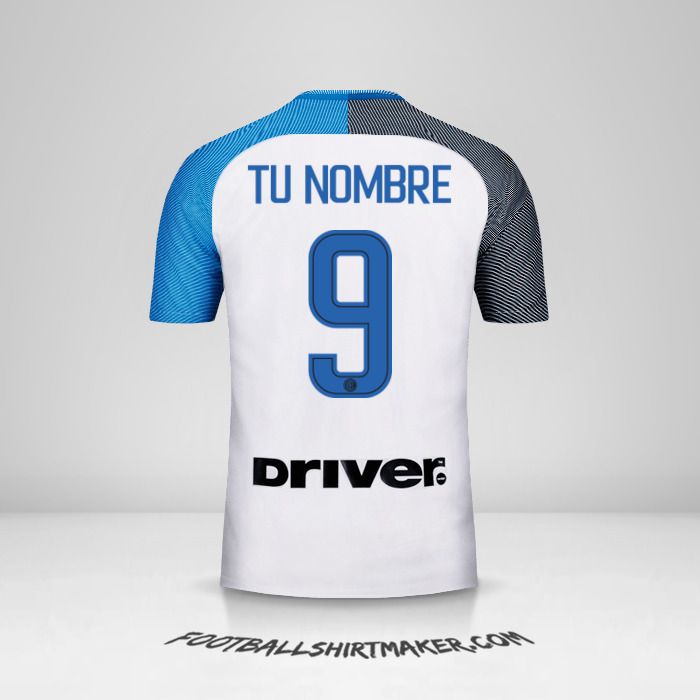 Camiseta Inter 2017/18 II número 9 tu nombre