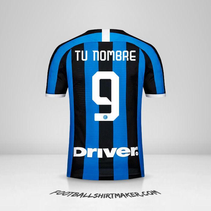 Camiseta Inter 2019/20 número 9 tu nombre