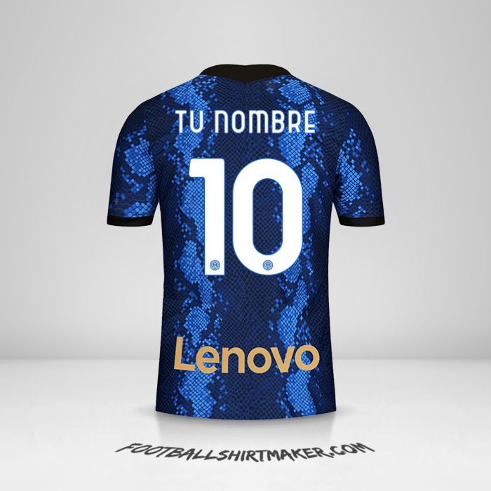 Camiseta Inter 2021/2022 número 10 tu nombre