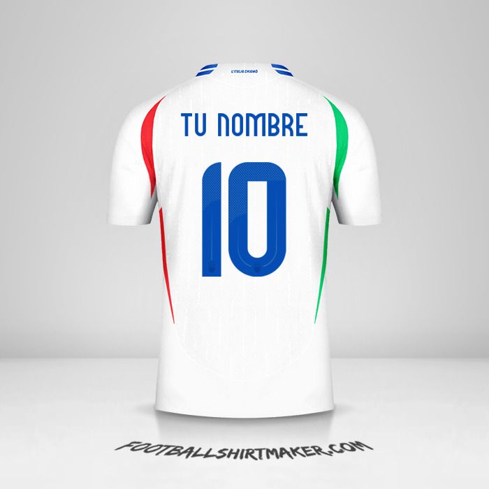 Camiseta Italia 2024 II número 10 tu nombre