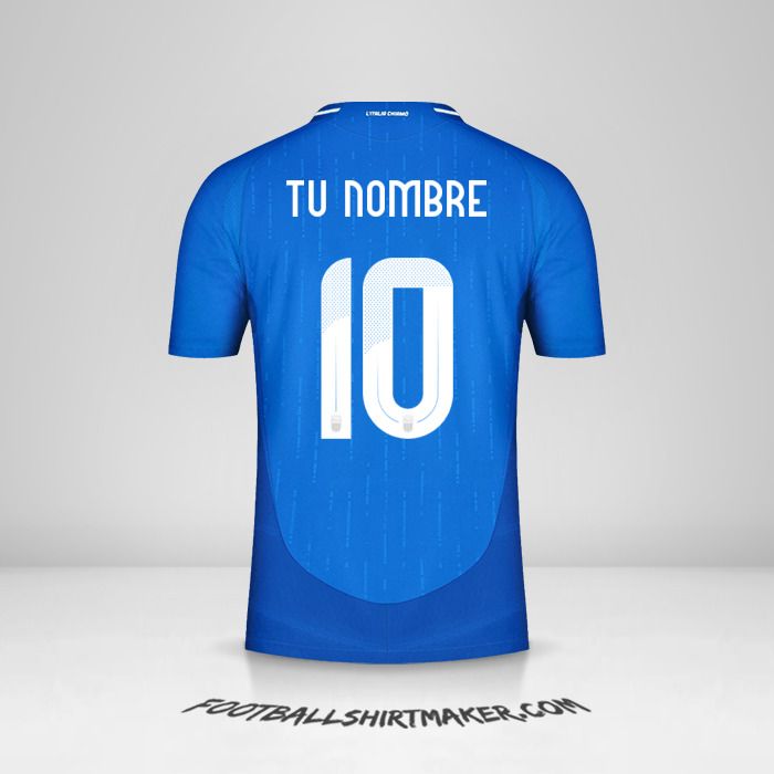 Camiseta Italia 2024 número 10 tu nombre