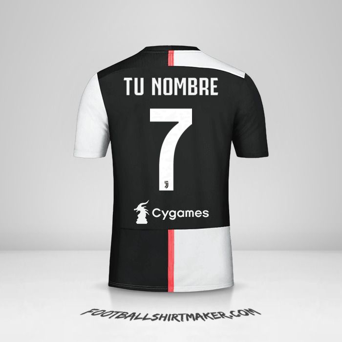 Camiseta Juventus FC 2019/20 número 7 tu nombre